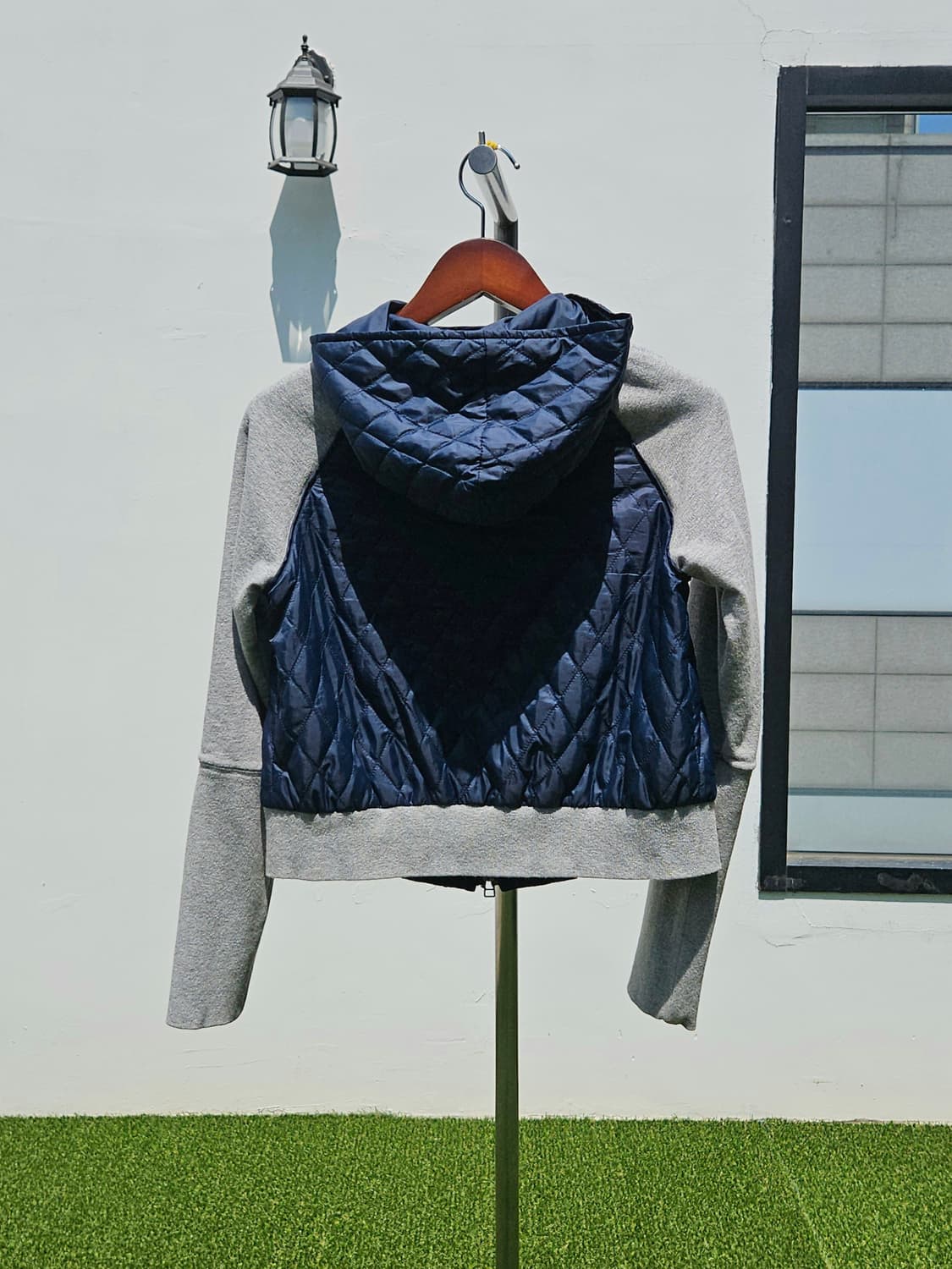 랑방 퀄팅 후드 집업 상품이미지2