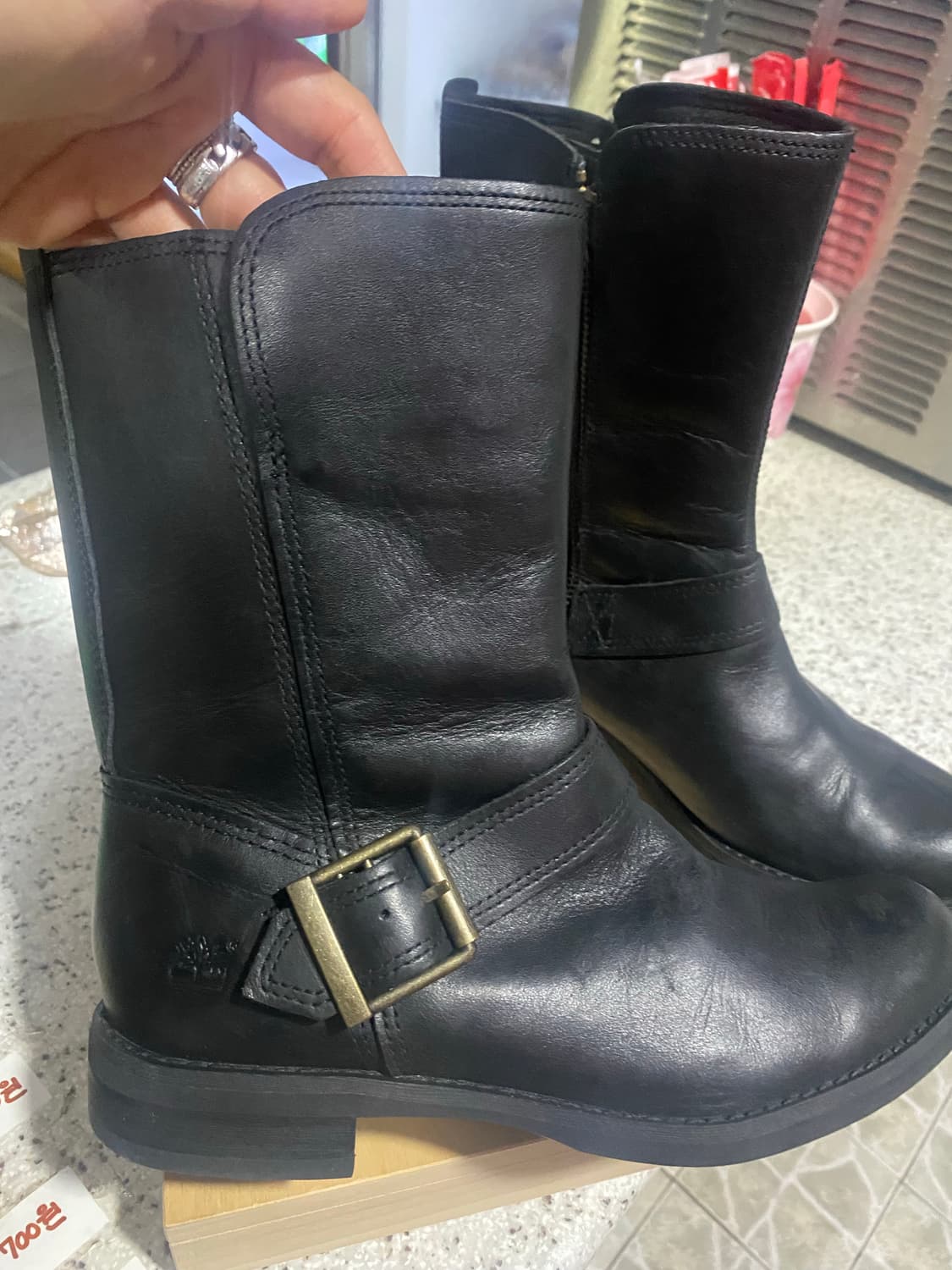 팀버랜드 버클 거죽 부츠 상품이미지5