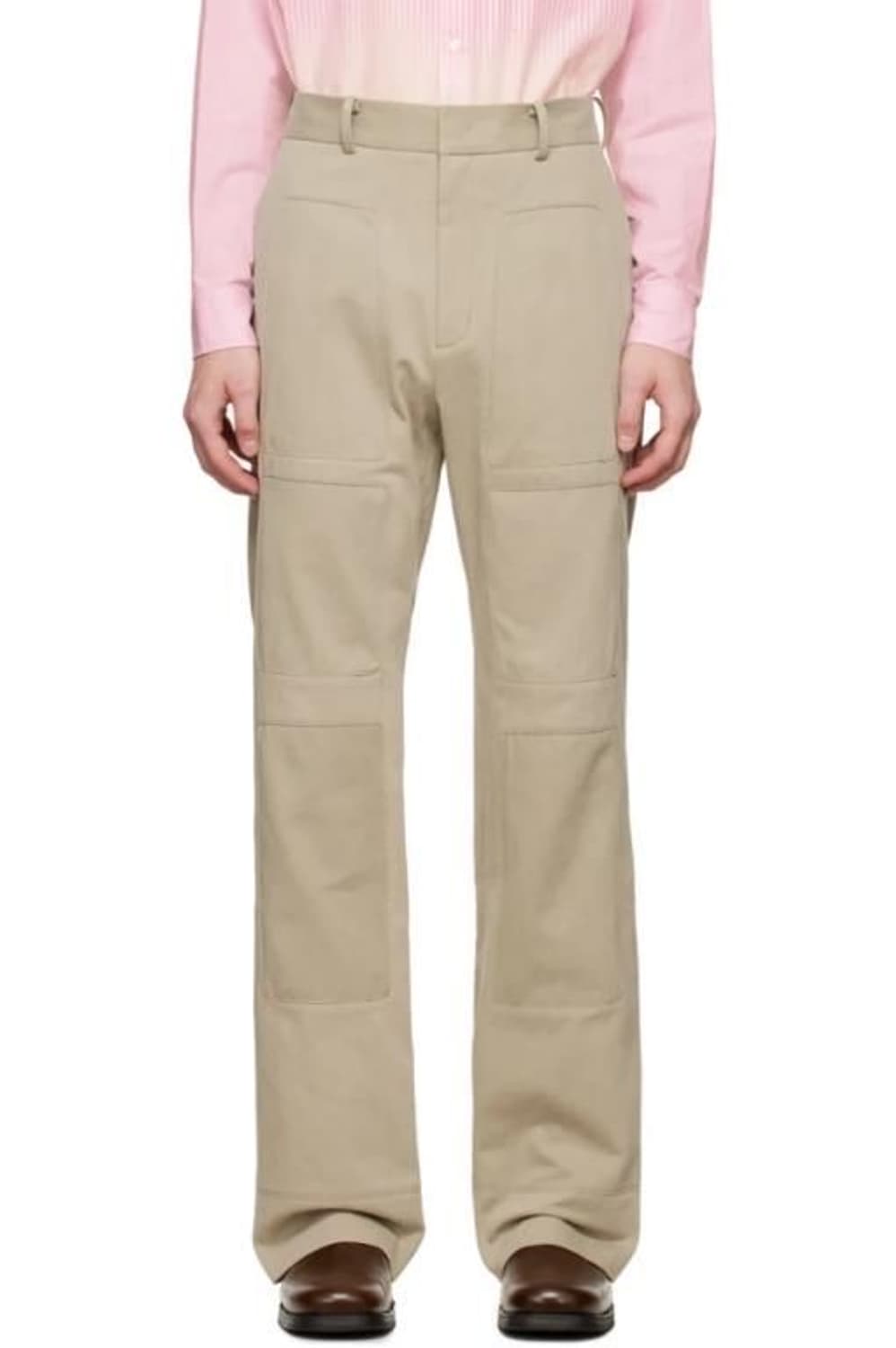 OPEN YY / 토프 스퀘어 리버스 패치 슬랙스 상품이미지1