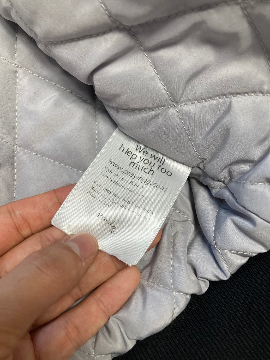 praying 페인트 프린트 캔버스 후디 자켓 상품이미지8