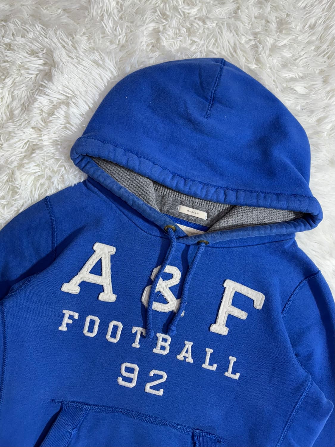아베크롬비 블루 풋볼 빅로고 후드  상품이미지4