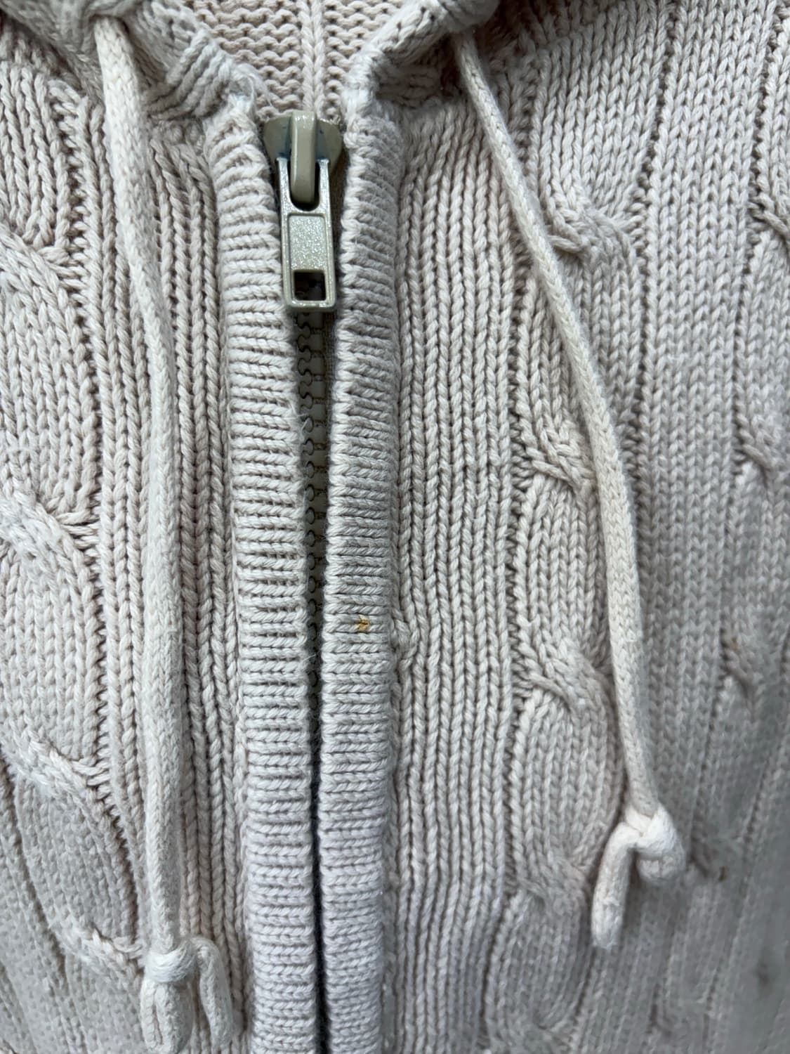 꽈배기 니트 후드 집업 상품이미지5