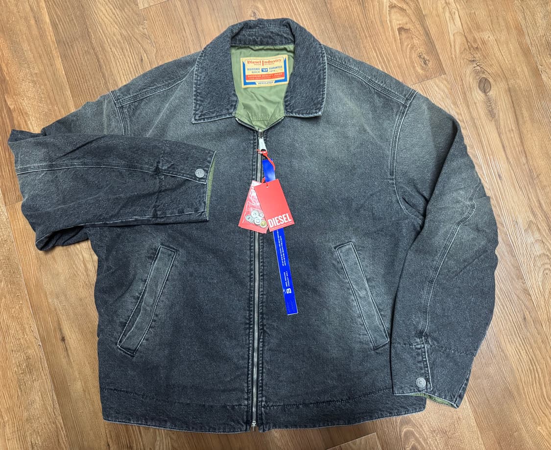 디젤 D 스타크 S 재킷 / 워시드 블랙 색상 / XL사이즈 상품이미지1