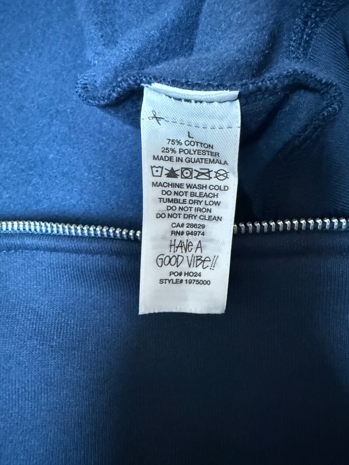 (L)스투시 베이직 후드집업 네이비 상품이미지3