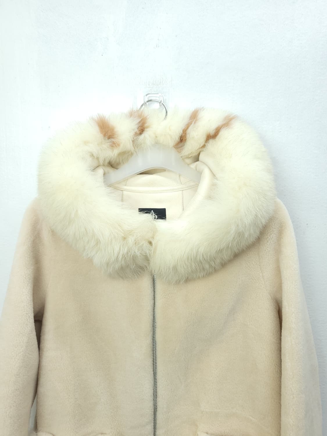 A&D Atelier 천연양털 사가폭스털 후드코트 55 S 새제품 상품이미지4