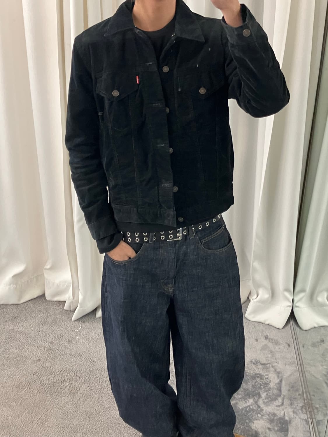 리바이스 블랙 코듀로이 트러커 자켓 M 상품이미지6