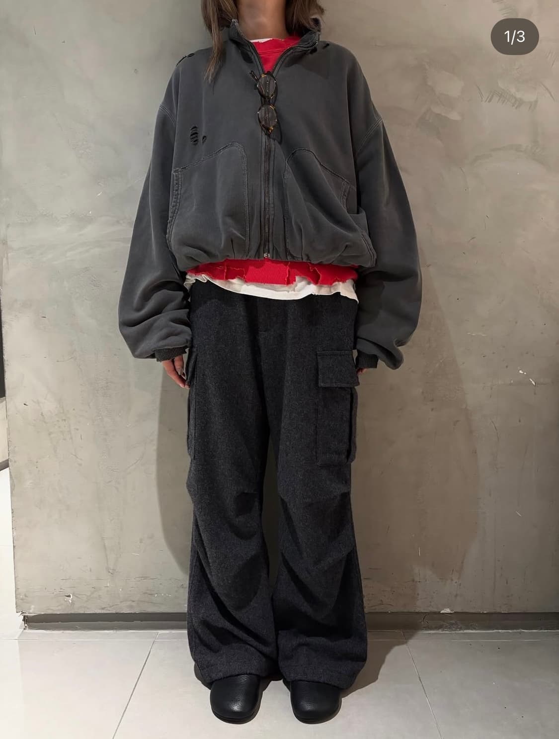 스탠드얼론 BAGGY WOOL CARGO TROUSERS 상품이미지4