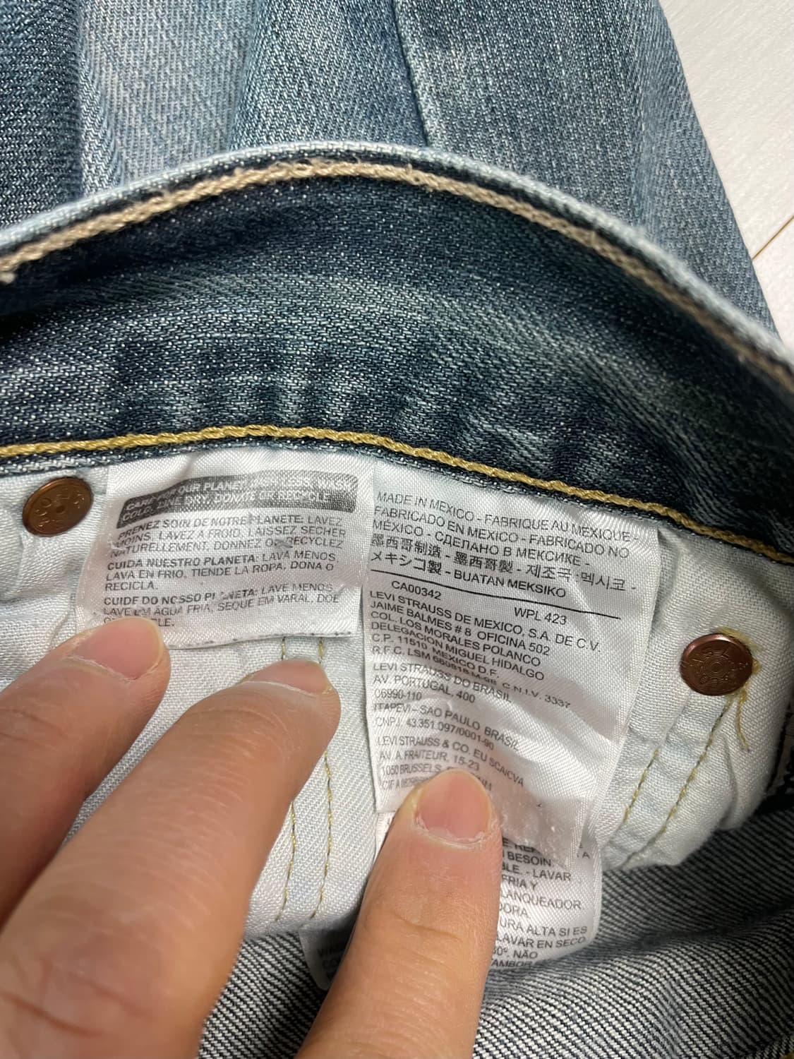 리바이스 501 인디고 데님 팬츠 상품이미지5