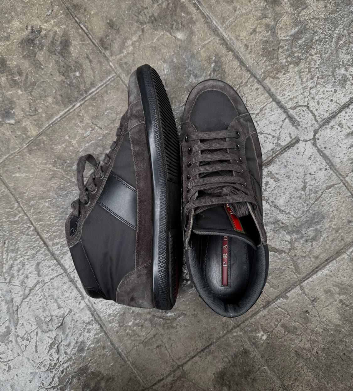 프라다 스포츠 스웨이드 나일론 하이탑 스니커즈 상품이미지3