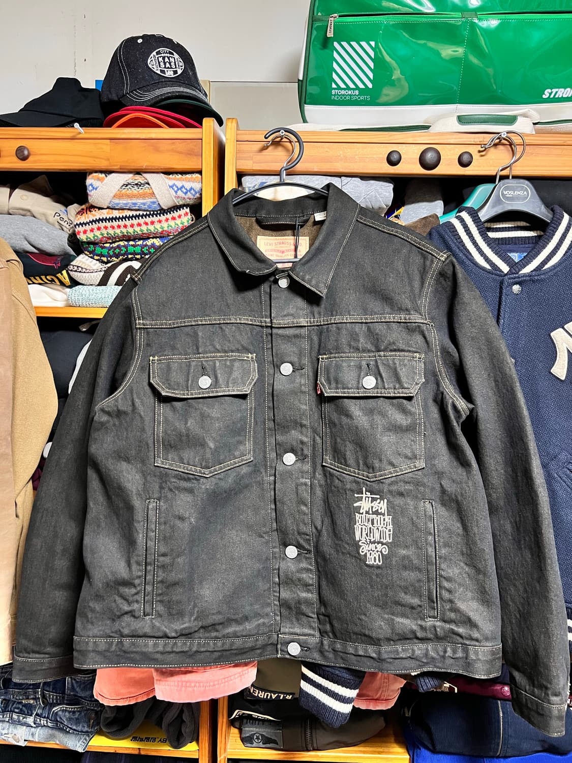 스투시 X 리바이스 크리스피 린스 트러커 자켓 상품이미지4