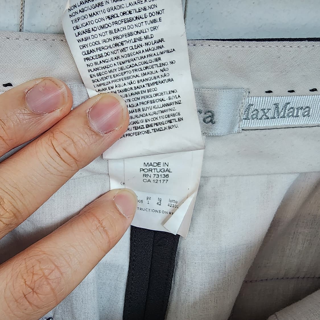 막스마라 검정색 롤업 바지 슬랙스 상품이미지5