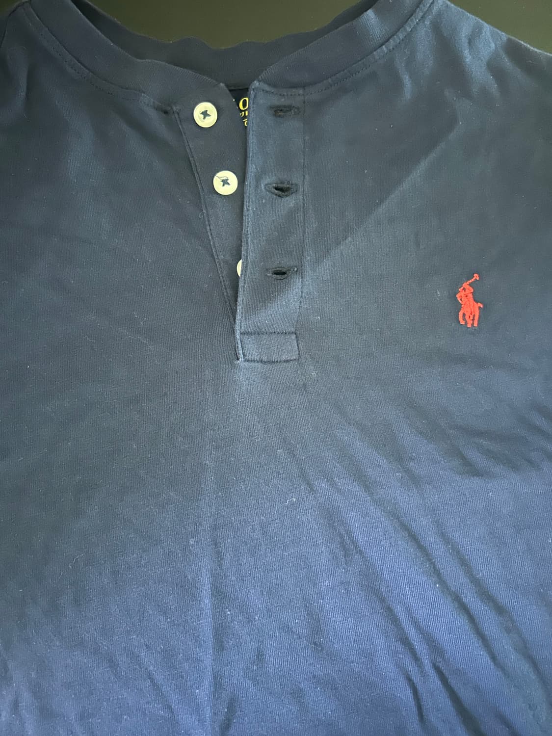 폴로 랄프로렌 헨리넥 티셔츠 네이비 색상 상품이미지1