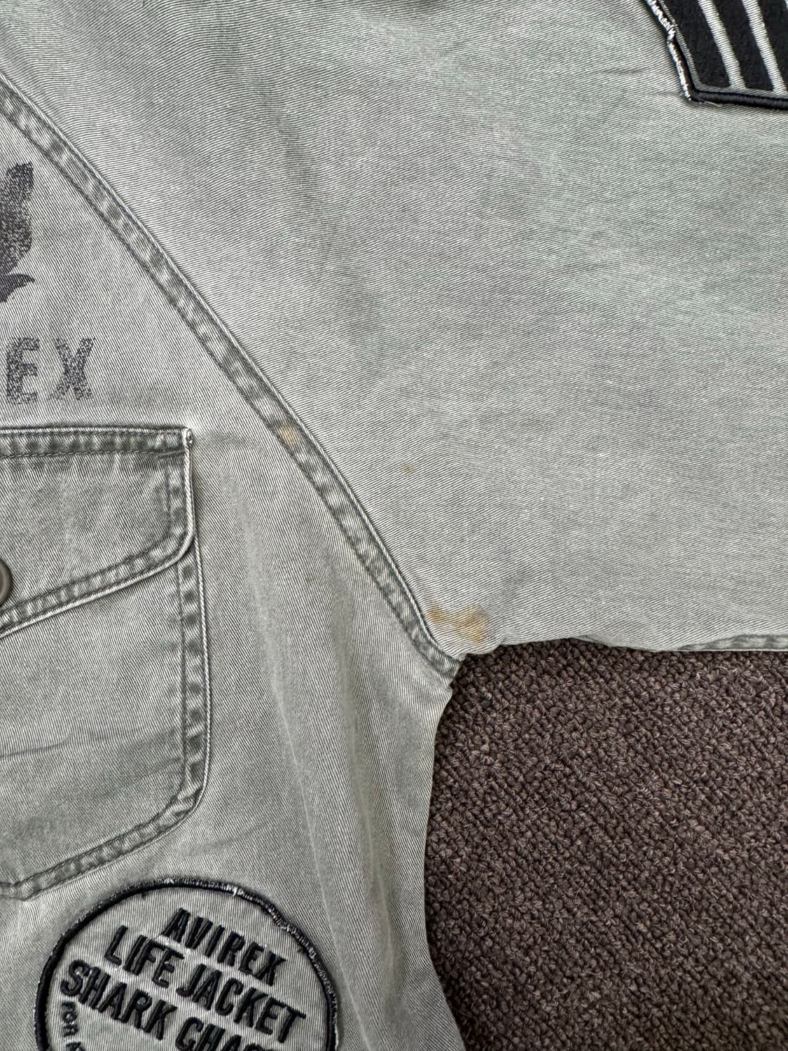 M)아비렉스 빈티지 패치 셔츠 자켓 상품이미지6