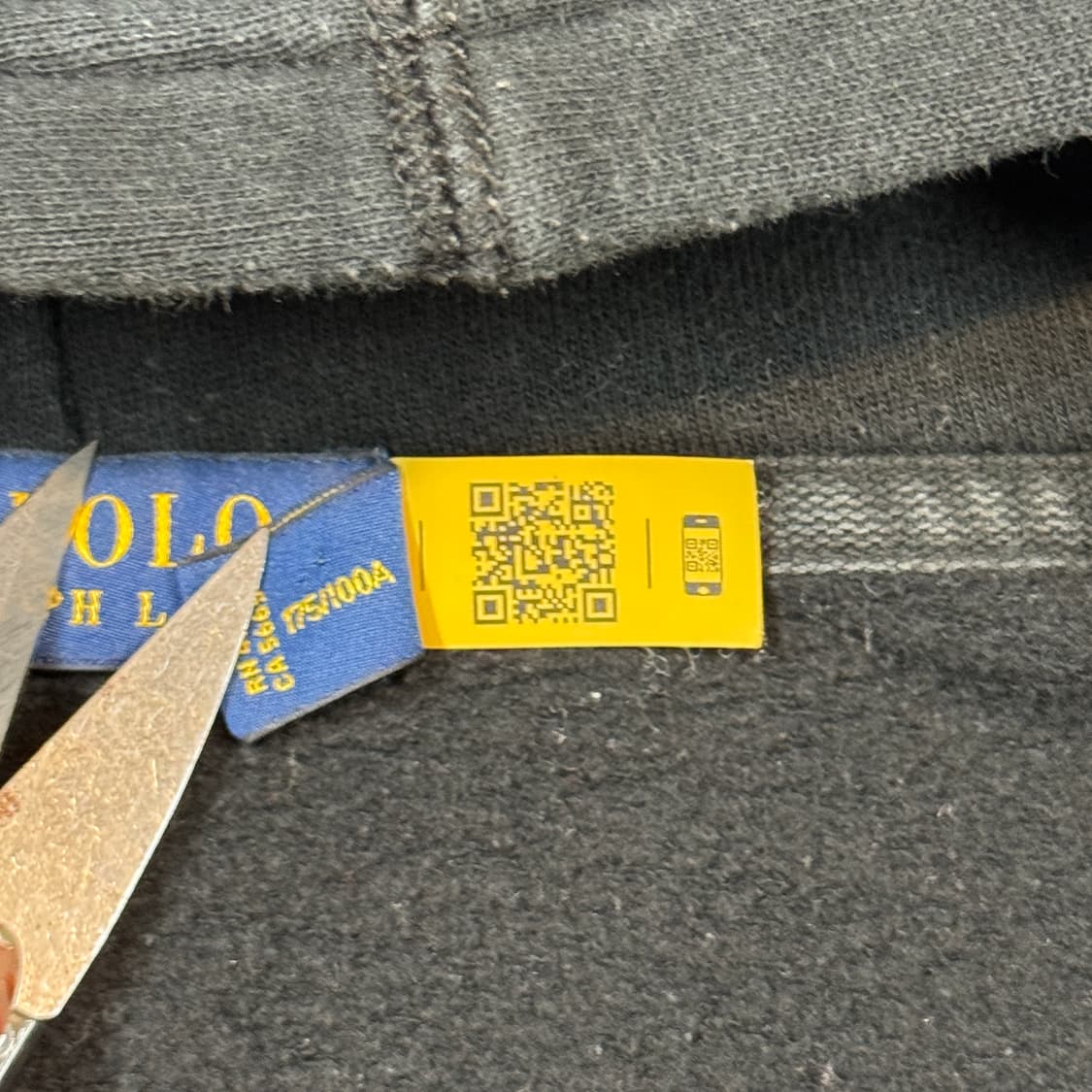 여XL) 폴로 랄프로렌 블랙 후드 집업 신형 큐알탭 상품이미지8