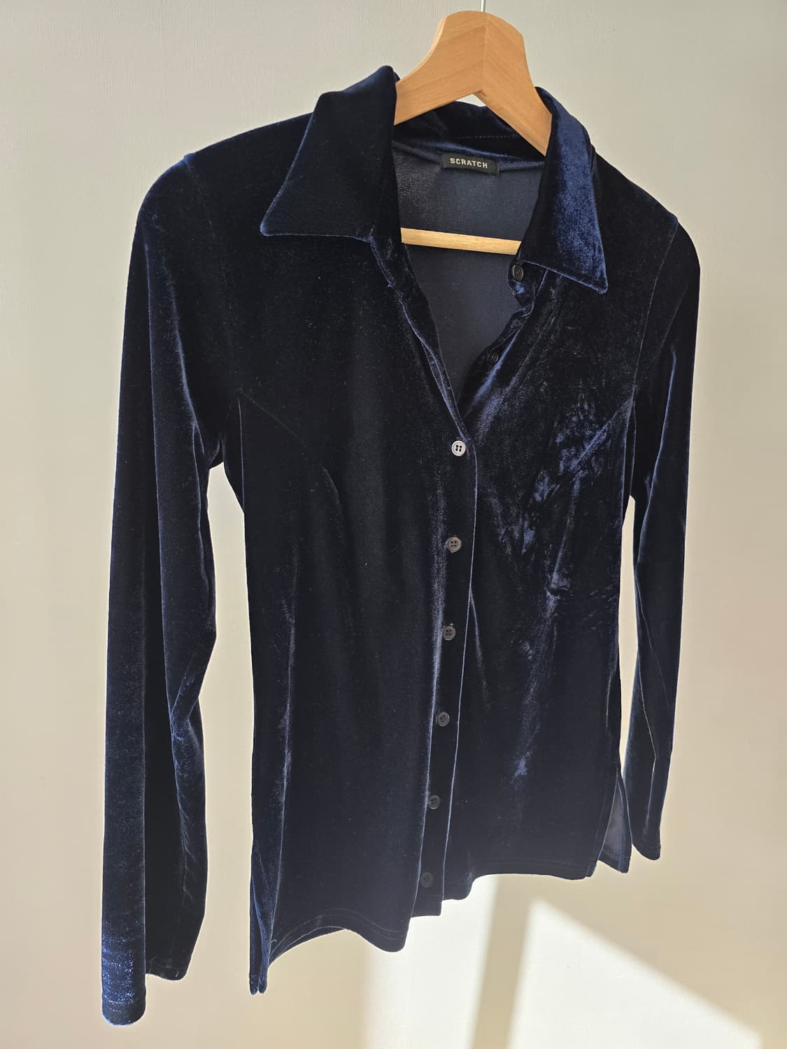 벨로아 셔츠 다크네이비 M 상품이미지3