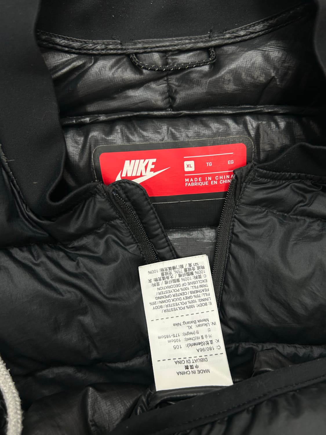 나이키 블랙 경량패딩 XL 상품이미지5