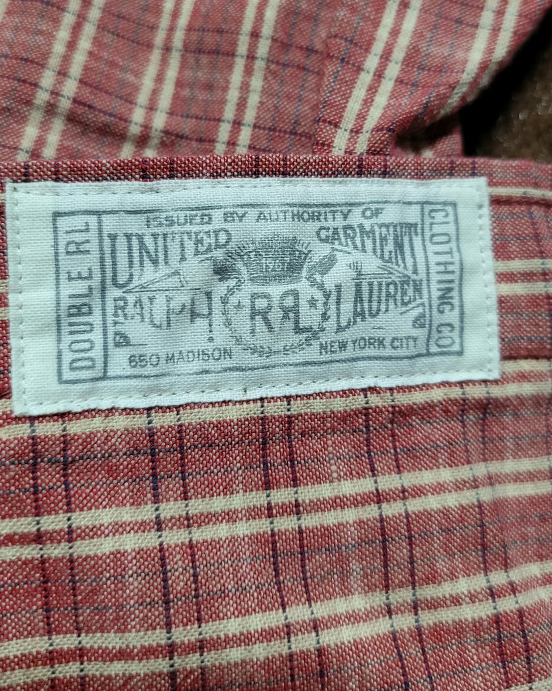 RRL 남성용 체크 남방(XL) 상품이미지8