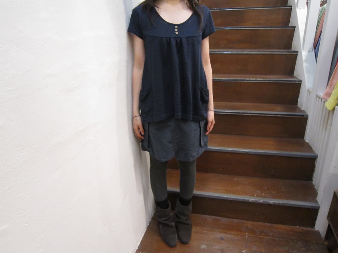 빈티지 라운드넥 니트 네이비 상품이미지7