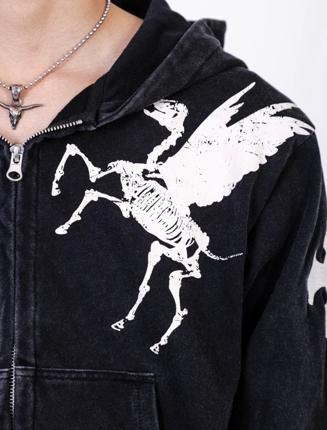 (2002)Skull Pegasus Hoodie 상품이미지2