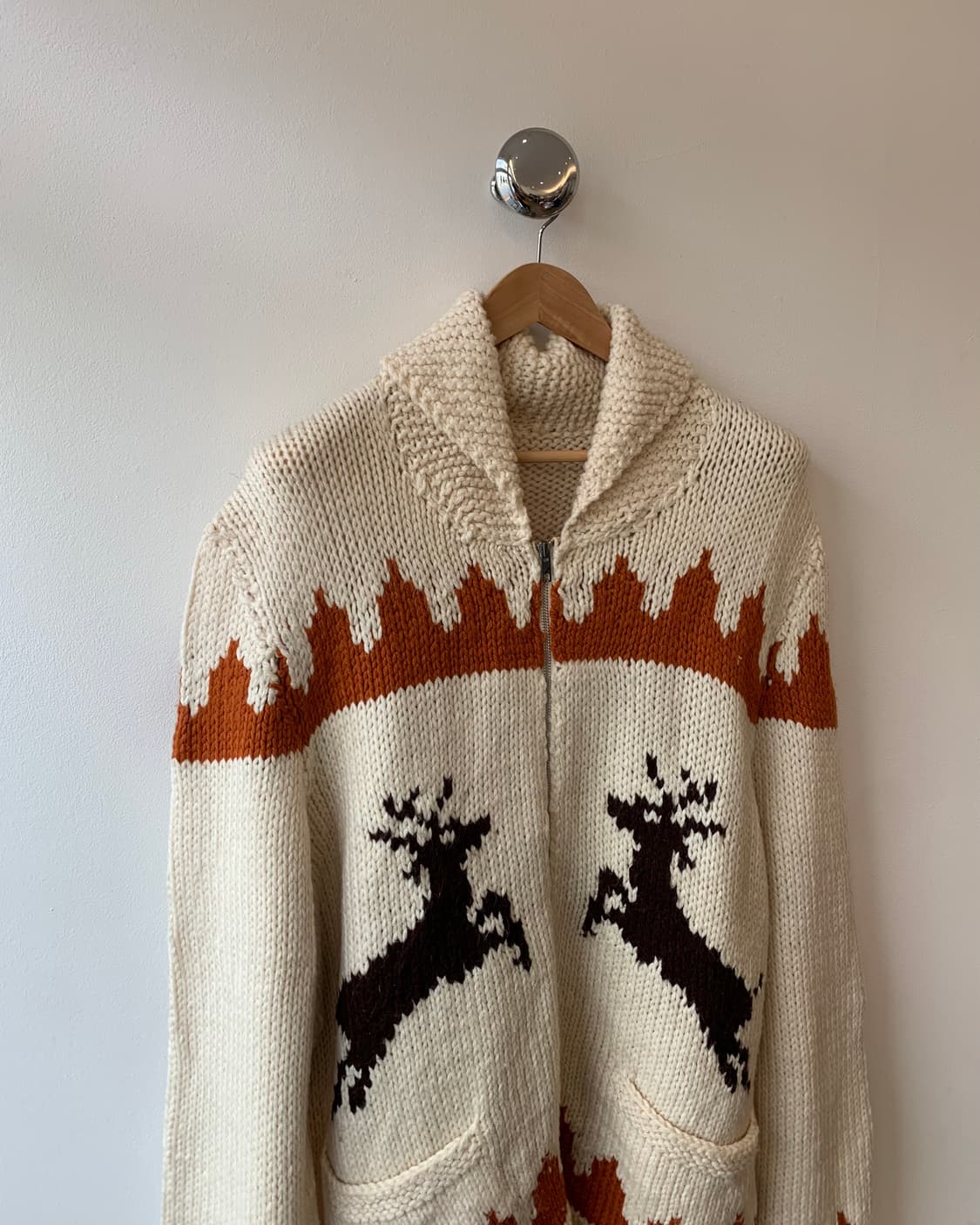 70~80’s reindeer cowichan XXL 상품이미지8