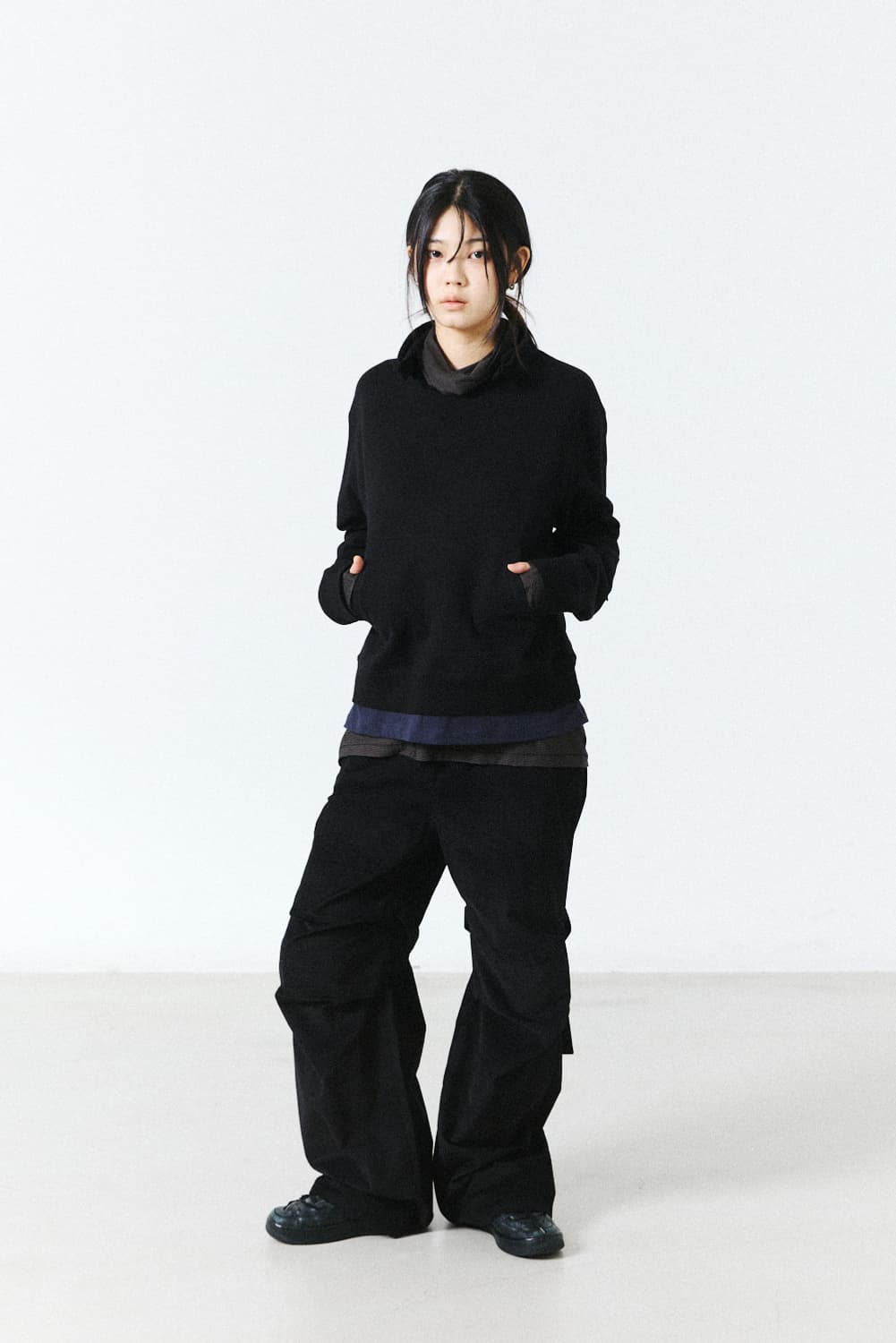 [3]해칭룸 overlay sweatshirt black 오버레이 맨투맨 상품이미지6