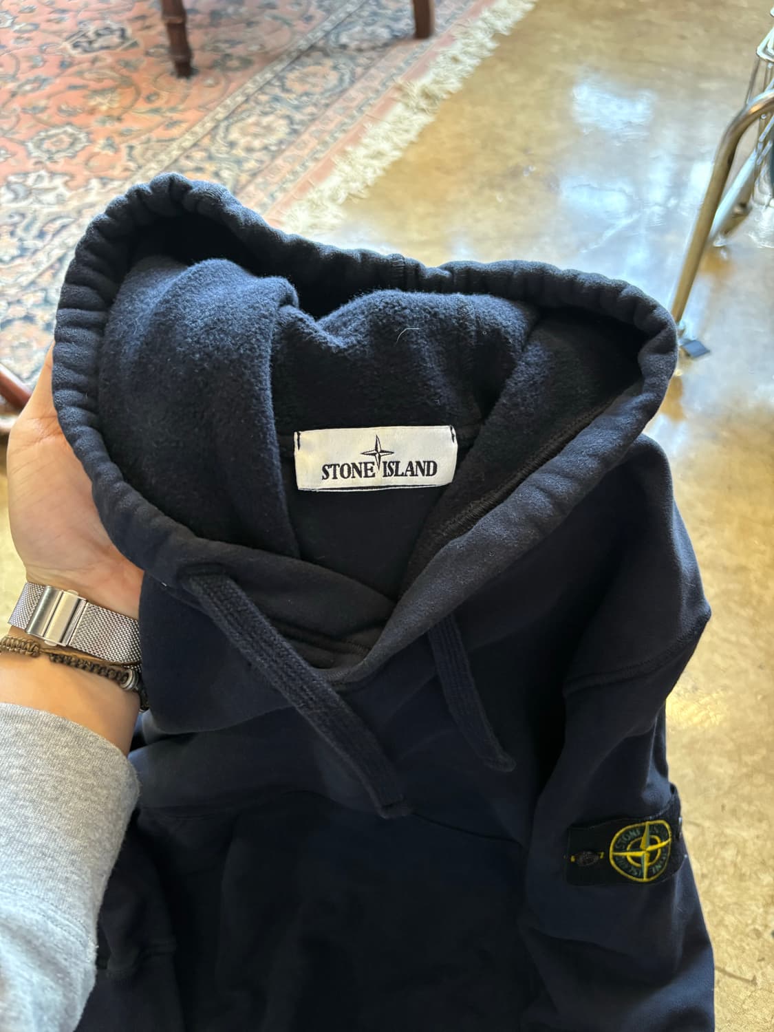 스톤 아일랜드 네이비 후드티 상품이미지8