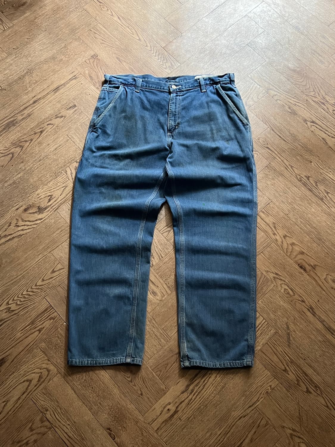 [38]칼하트 USA 덩가리핏 싱글니 워크 데님 팬츠 상품이미지2