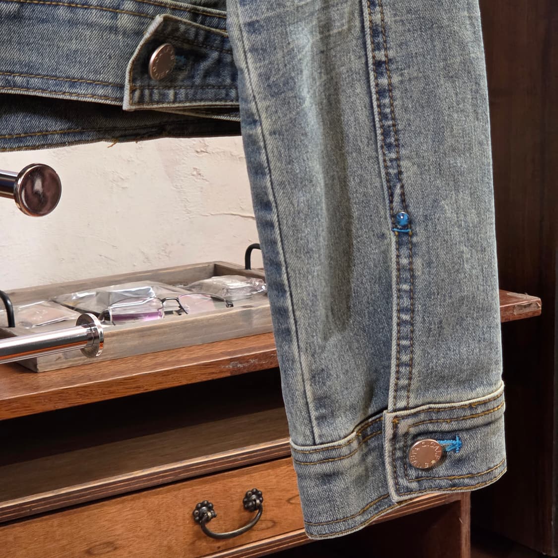 JPN 에스닉 스터드 포인트 데님 자켓 상품이미지6