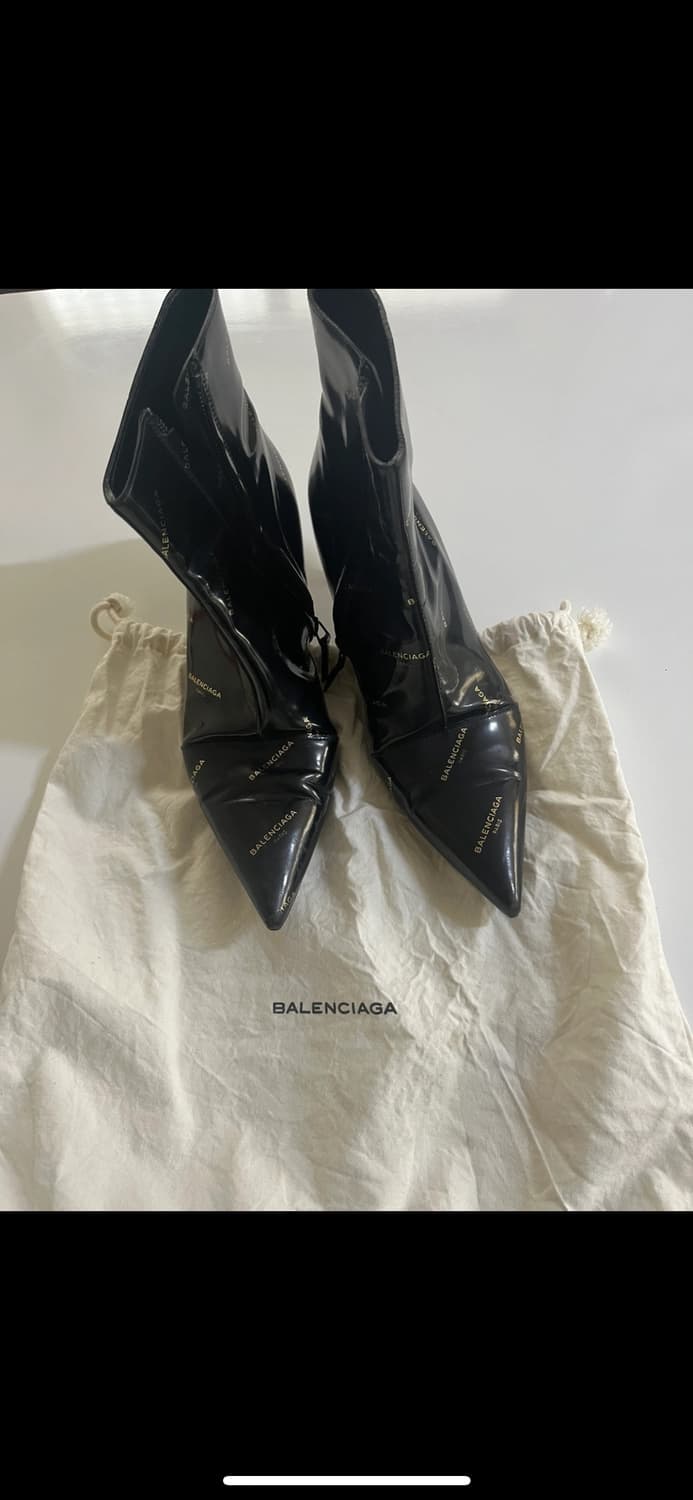 발렌시아가 로고 앵클 부츠 상품이미지1