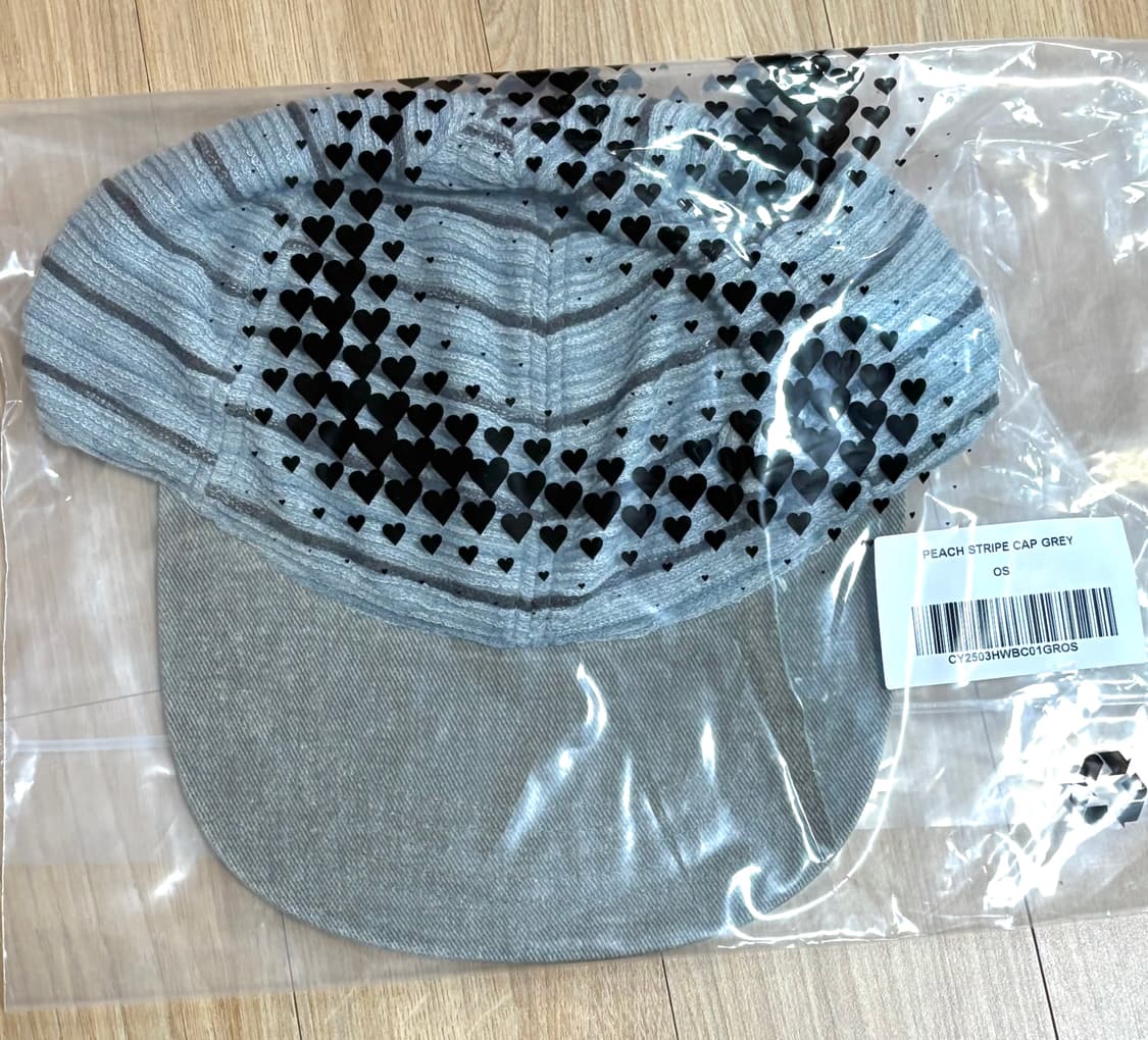 코이세이오 피치 스트라이프 캡 모자 그레이 상품이미지2