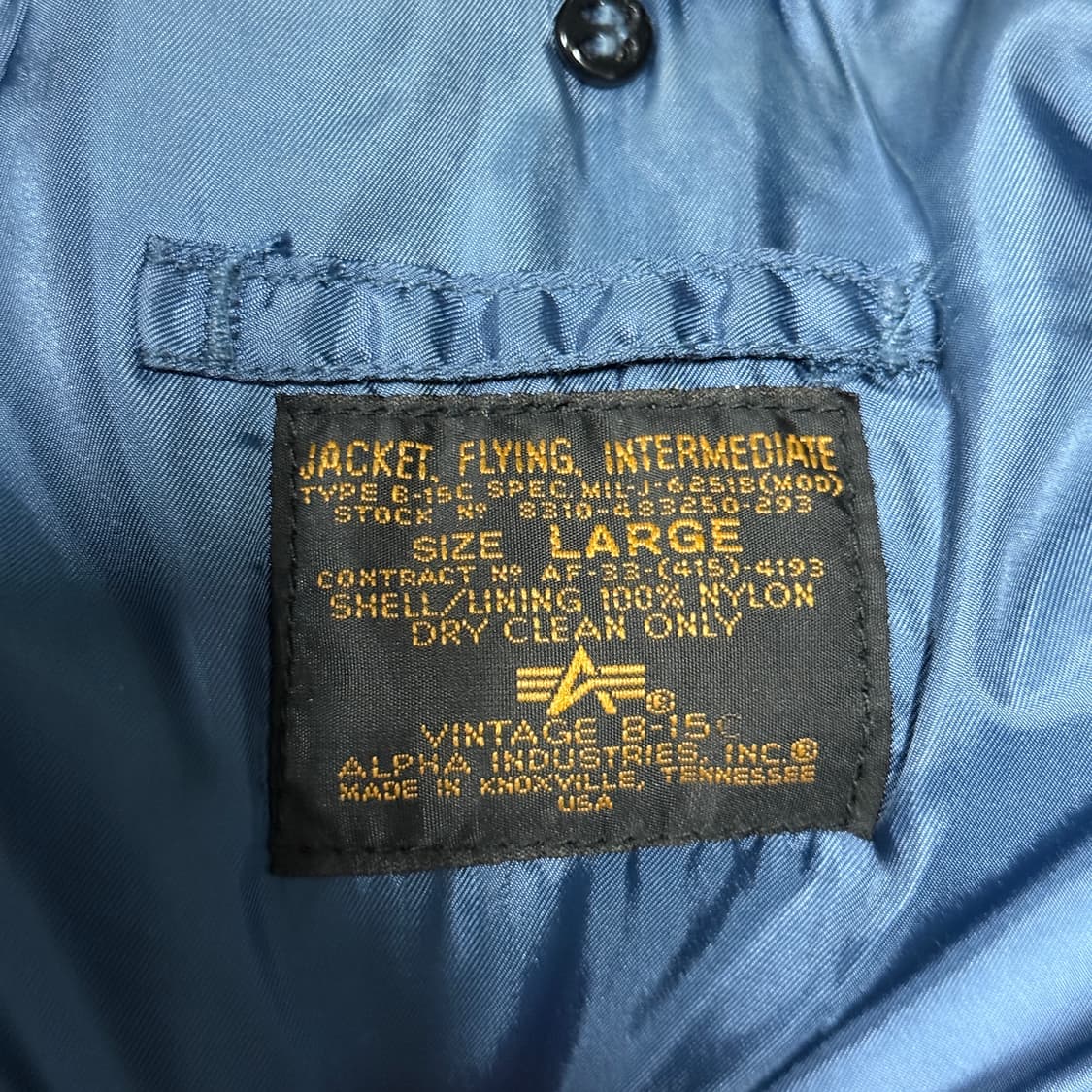 알파인더스트리 00s B-15C 퍼 카라 탈부착 플라이트 봄버 자켓 상품이미지8