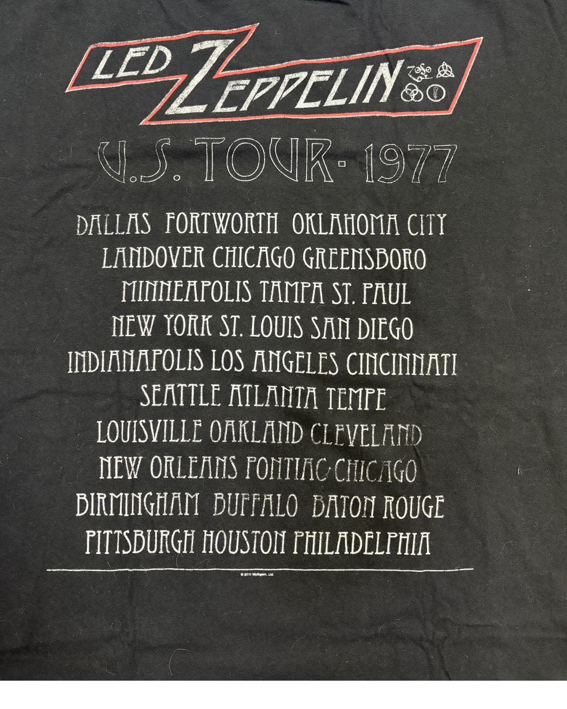 Led Zeppelin 77 tour tee Bootleg 2011 상품이미지4