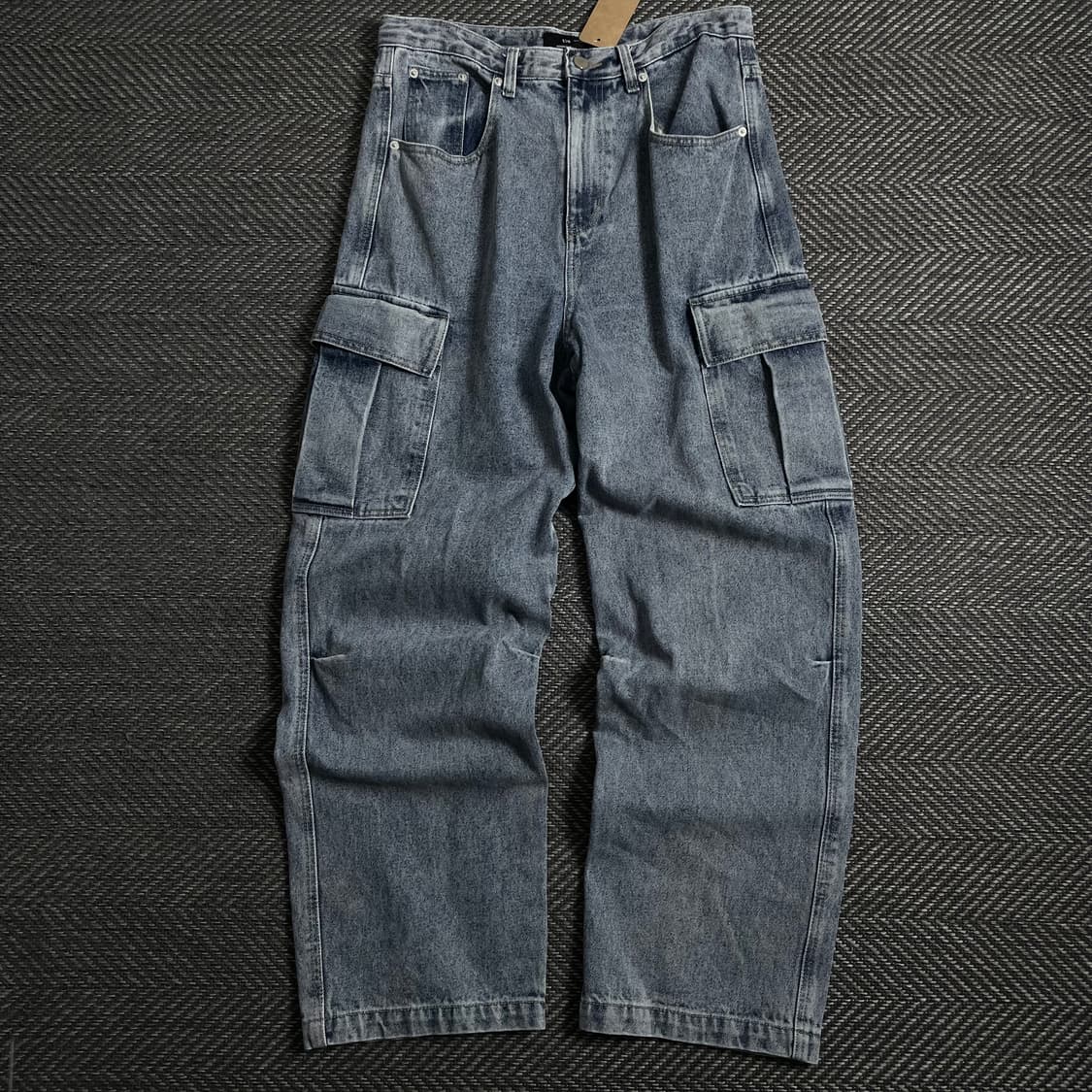ESN 빈티지 워시드 유틸리티 데님 카고 팬츠y 4509 상품이미지2