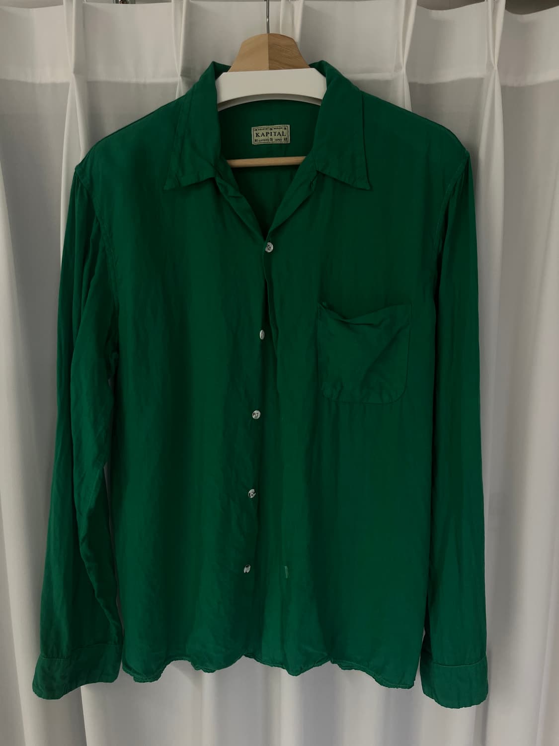 캐피탈 오픈카라 그린 셔츠 (M) 상품이미지4