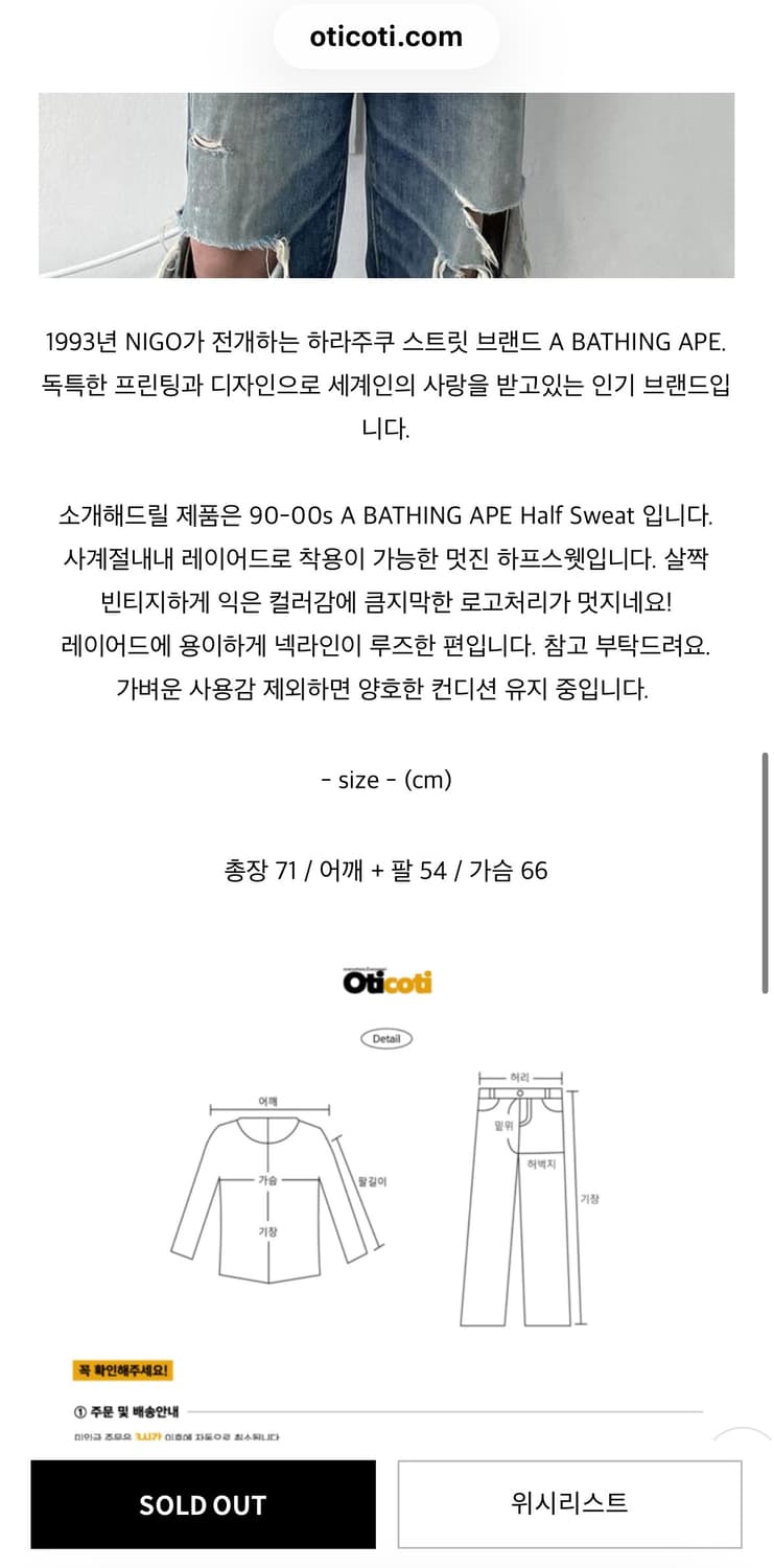 90-00s A BATHING APE Half Sweat (XL) 상품이미지10