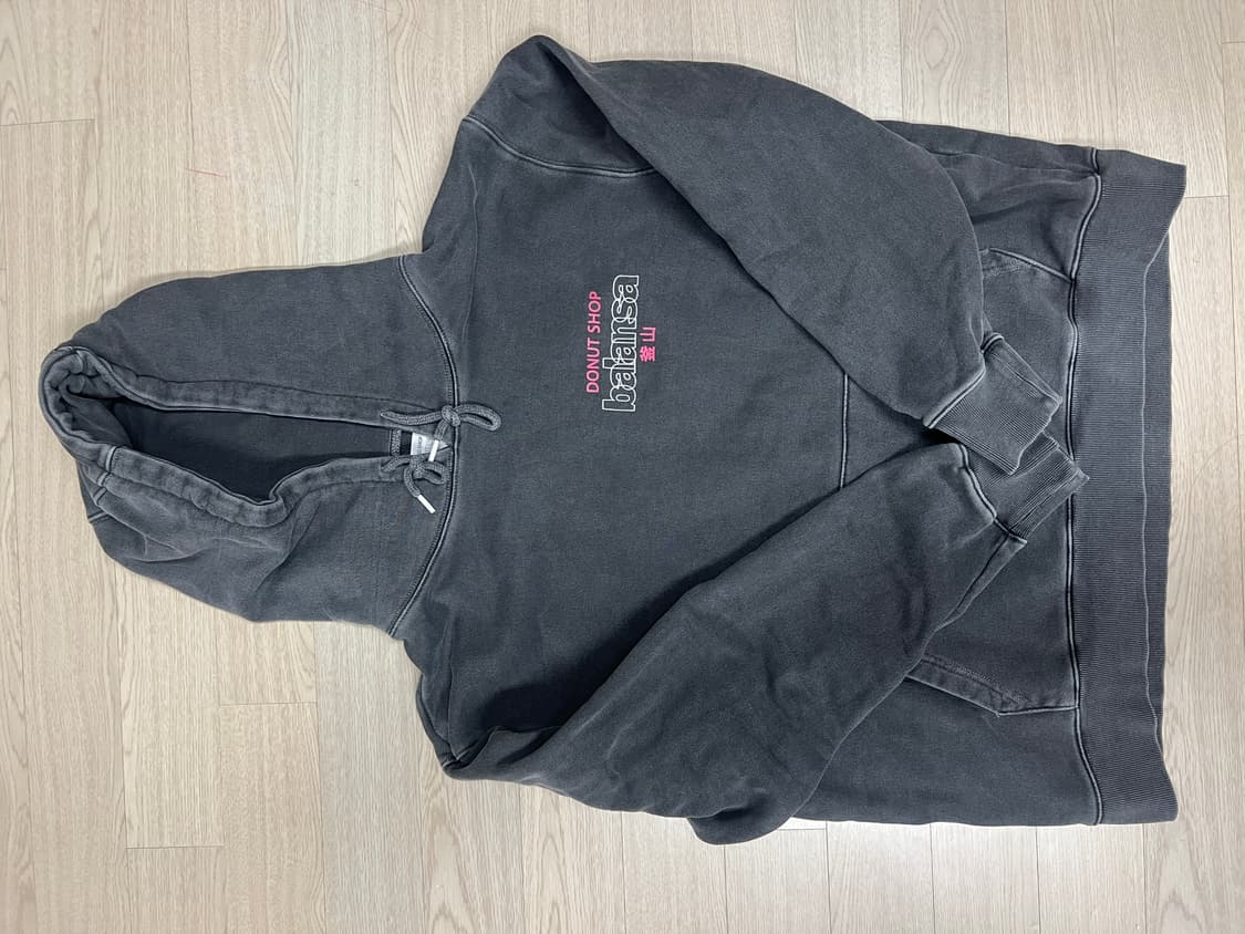 노티드 x 발란사 피그먼트 후드 블랙 상품이미지4