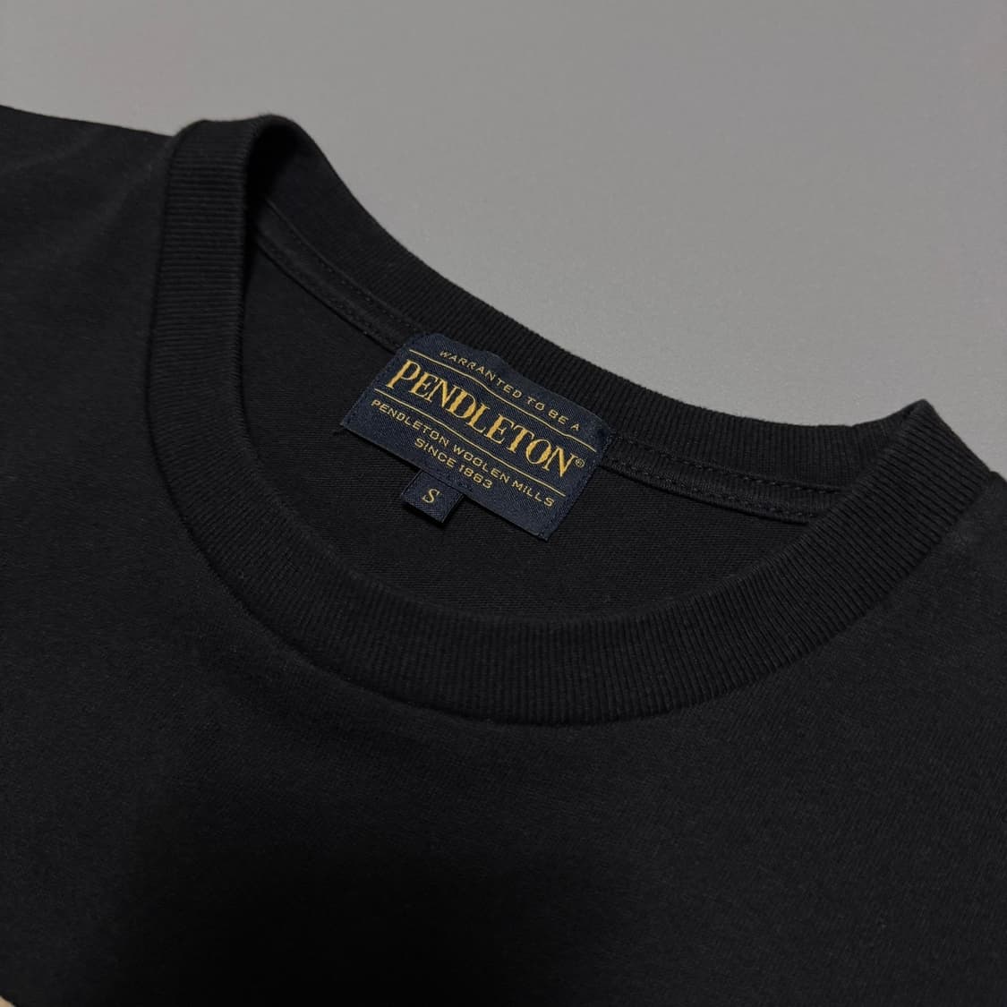 팬들턴(PENDLETON) 블랙컬러 프론트 빅 프린팅 코튼 크루넥 반팔 상품이미지3