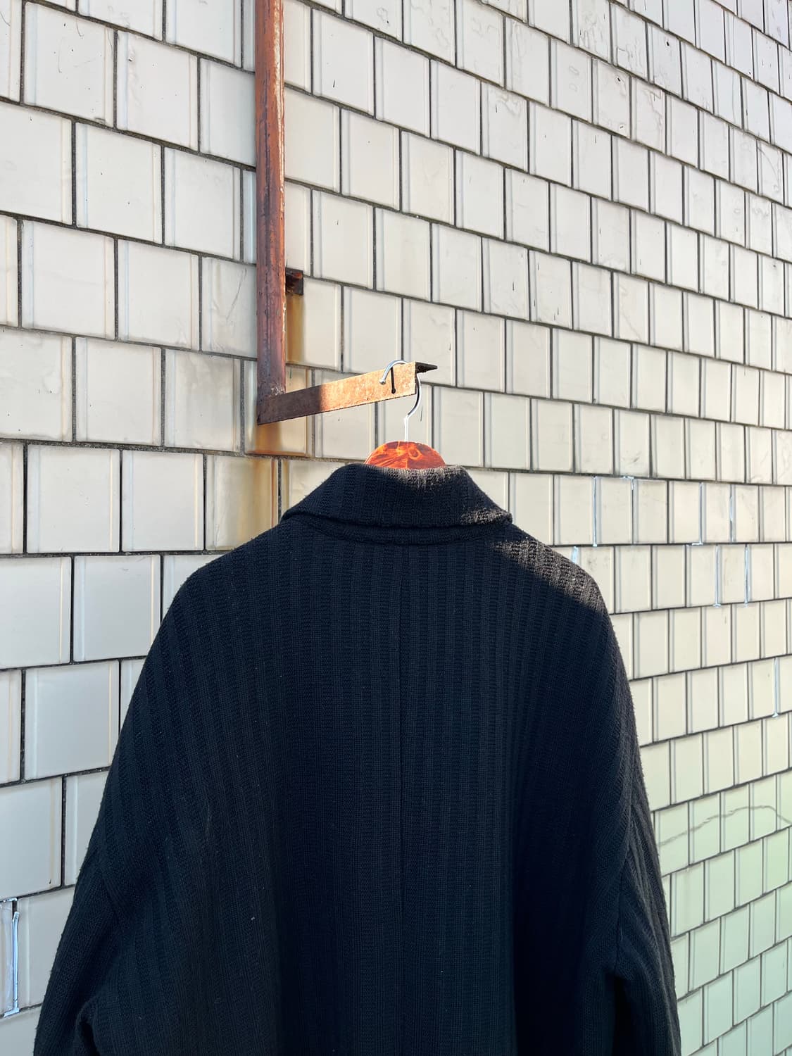 Antrope 양가죽 니트 도킹 코트 상품이미지6