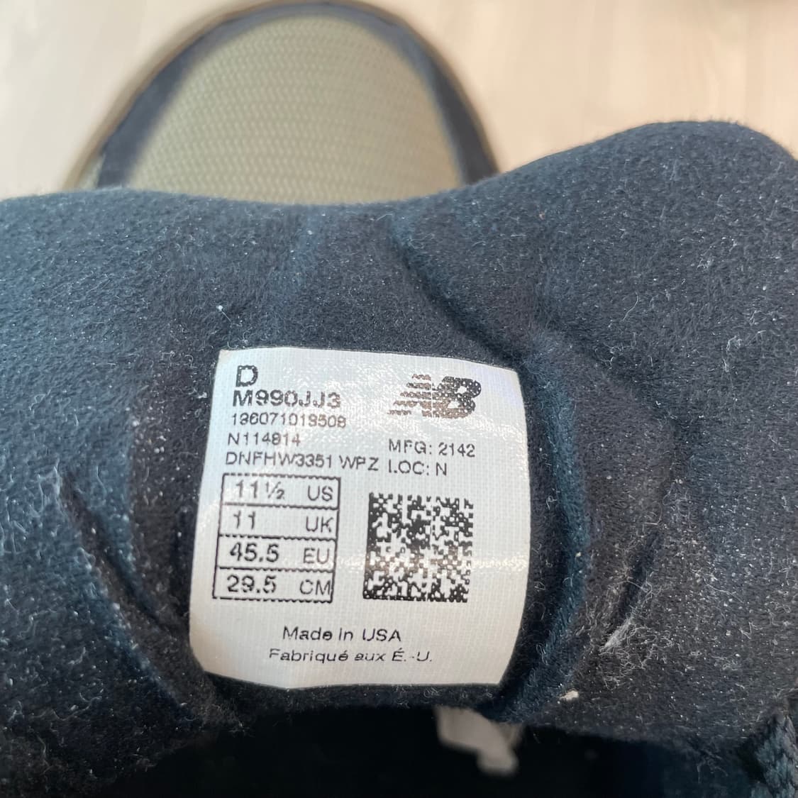뉴발란스 x JJJ자운드 990v3 브라운 블랙 상품이미지6