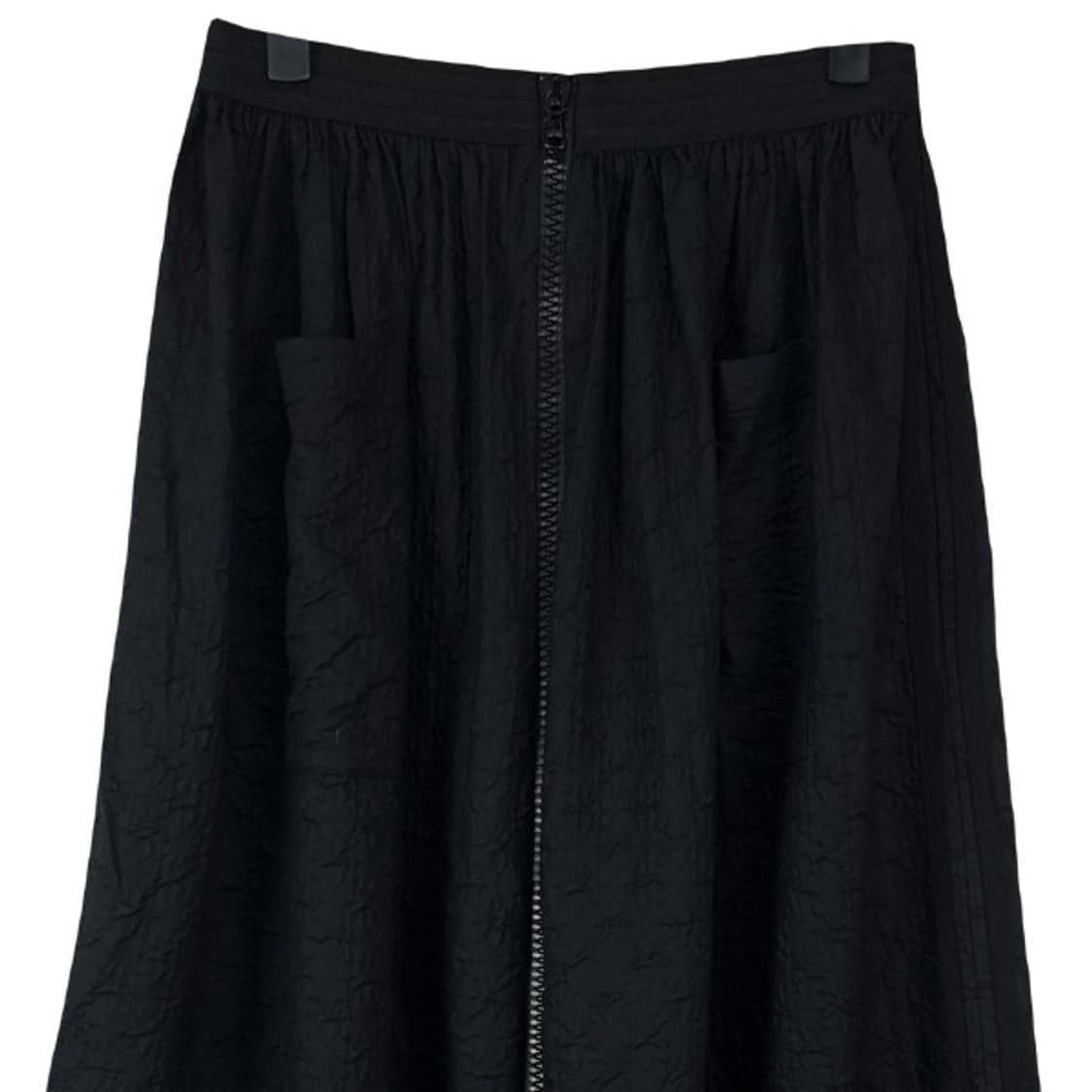 [더일마] 주릉 가공 집업 롱스커트 블랙 M18709 상품이미지4