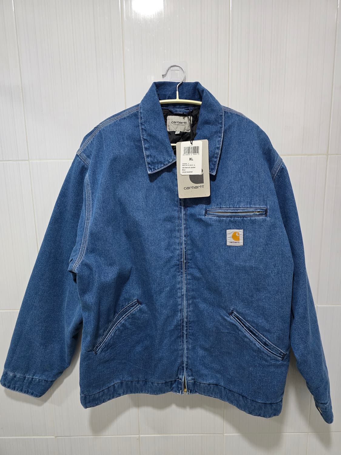 칼하트 WIP 노르코 데님 OG 디트로이트 자켓 블루 스톤 워시드 XL 상품이미지1