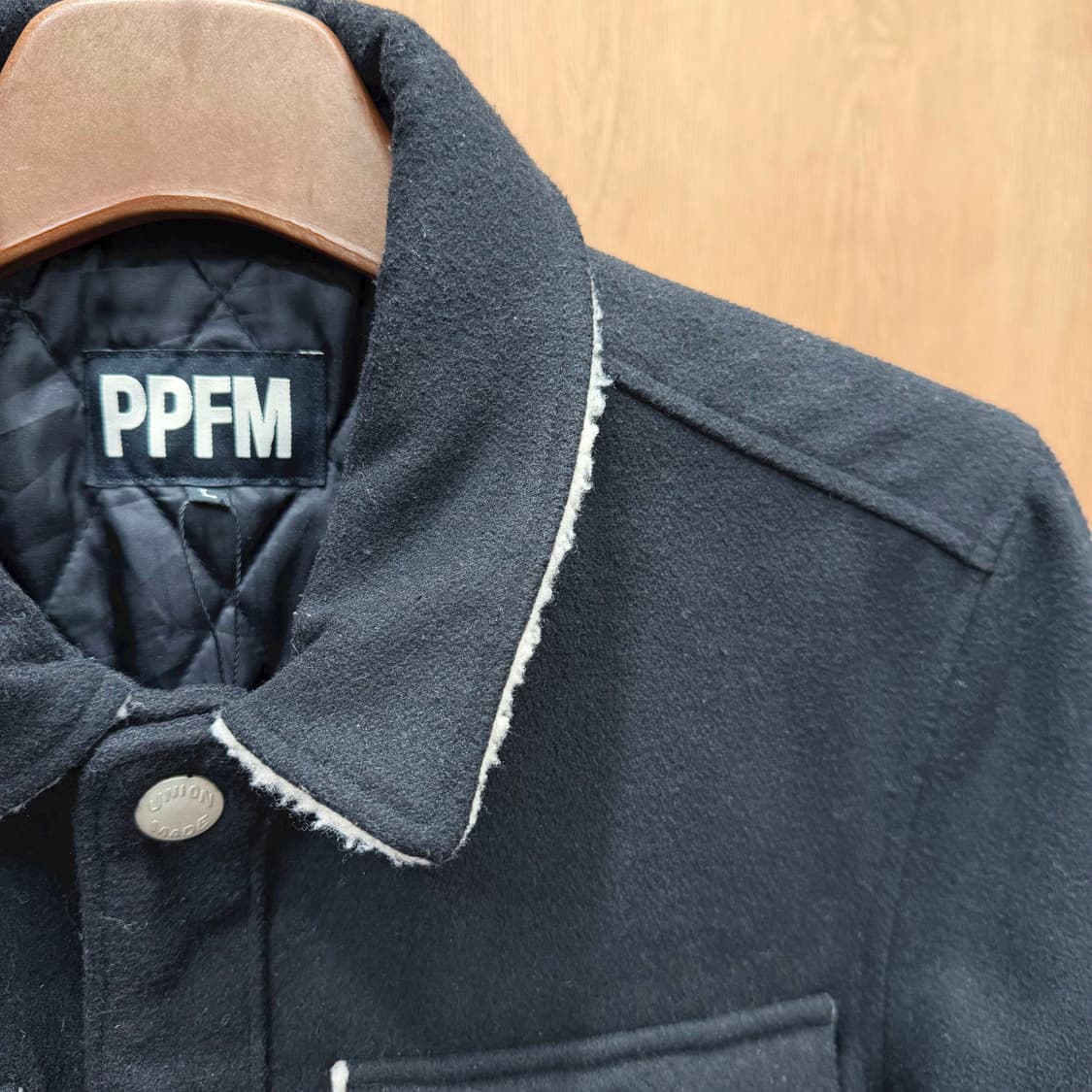 피피에프엠 레귤러핏 워크 자켓 스냅 버튼 플랩 사이드 포켓 디테일 블랙 상품이미지6