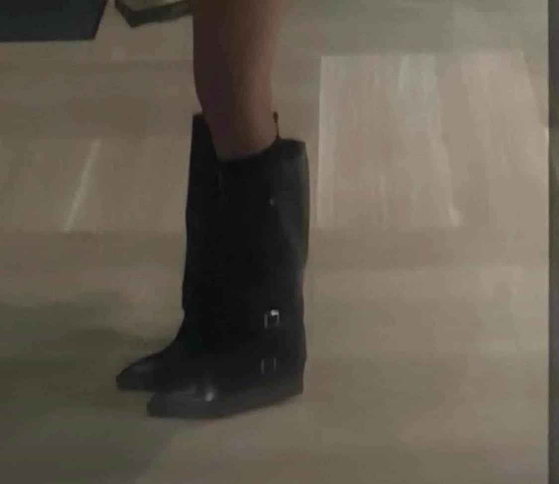 셔링 벨트 롱 부츠 블랙 상품이미지2