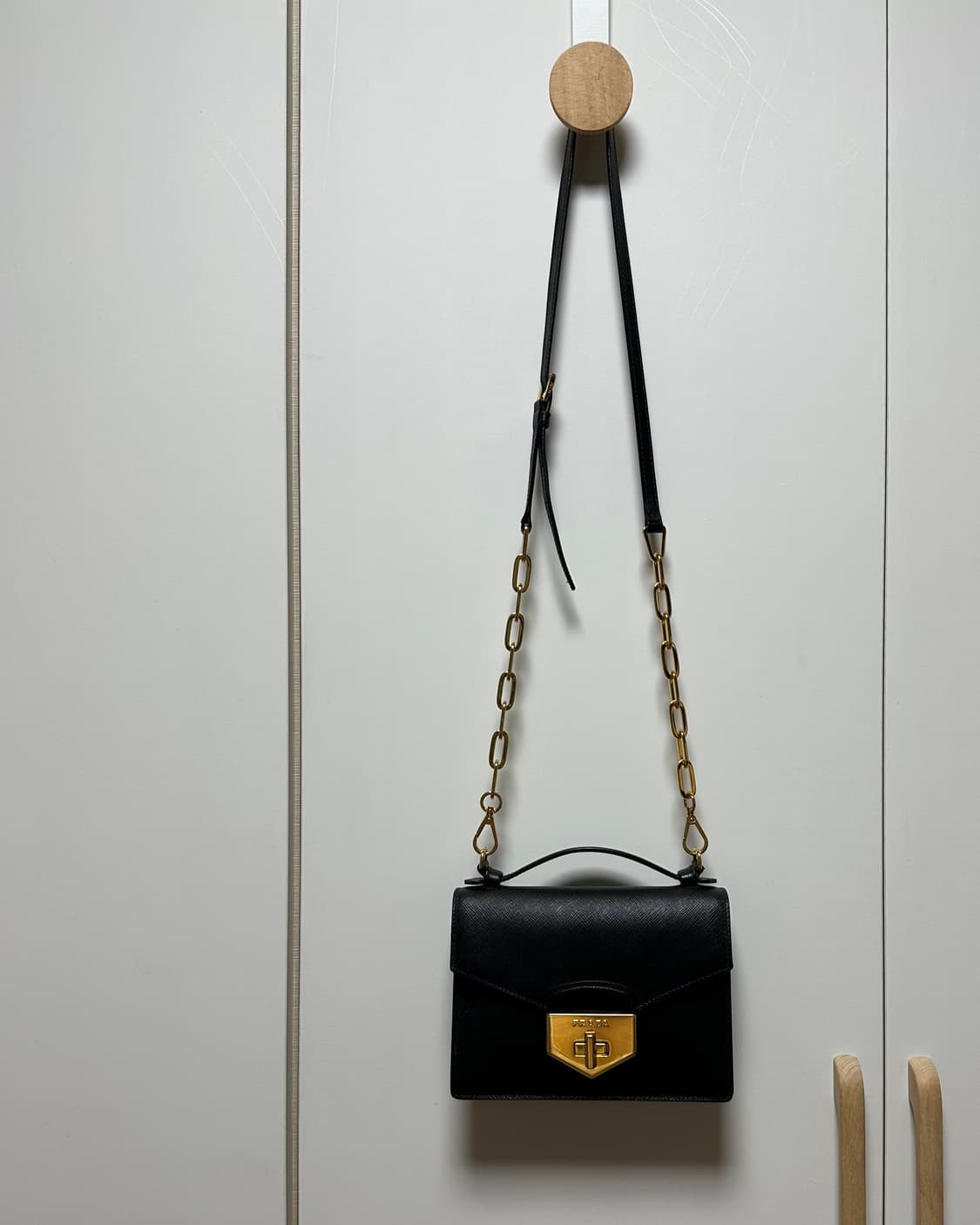 정품 프라다 사피아노 탑핸들 크로스백 미니백 상품이미지5