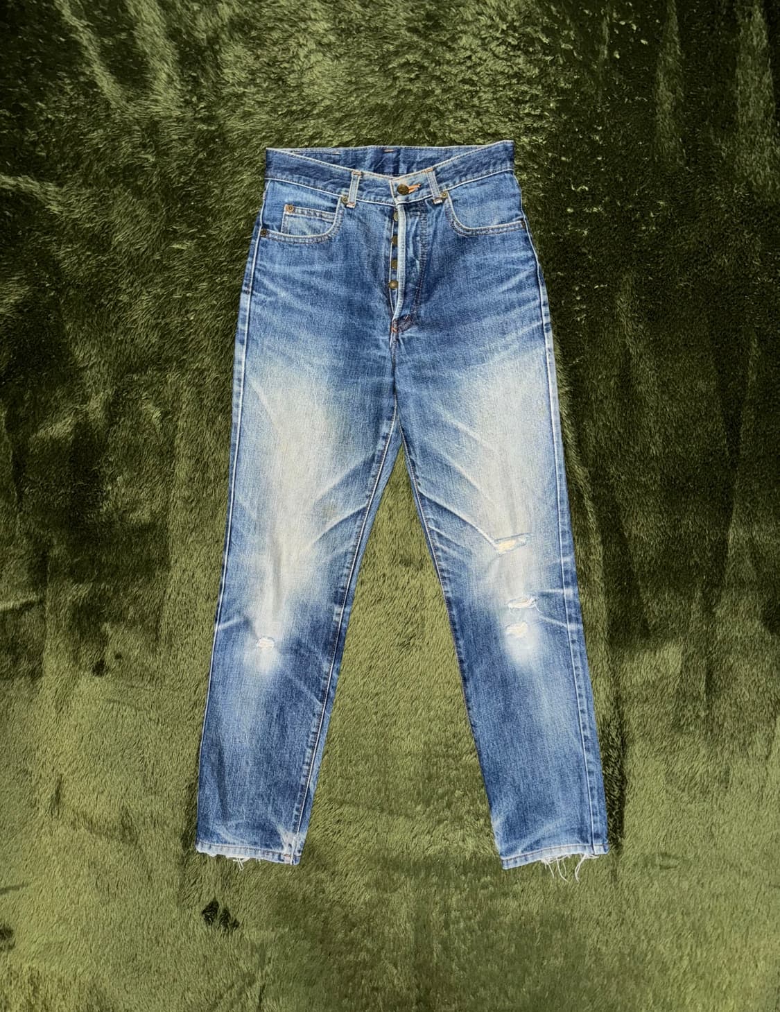 90s Kenzo Jeans 겐조 버튼 플라이 빈티지 워싱 데님 팬츠 상품이미지1