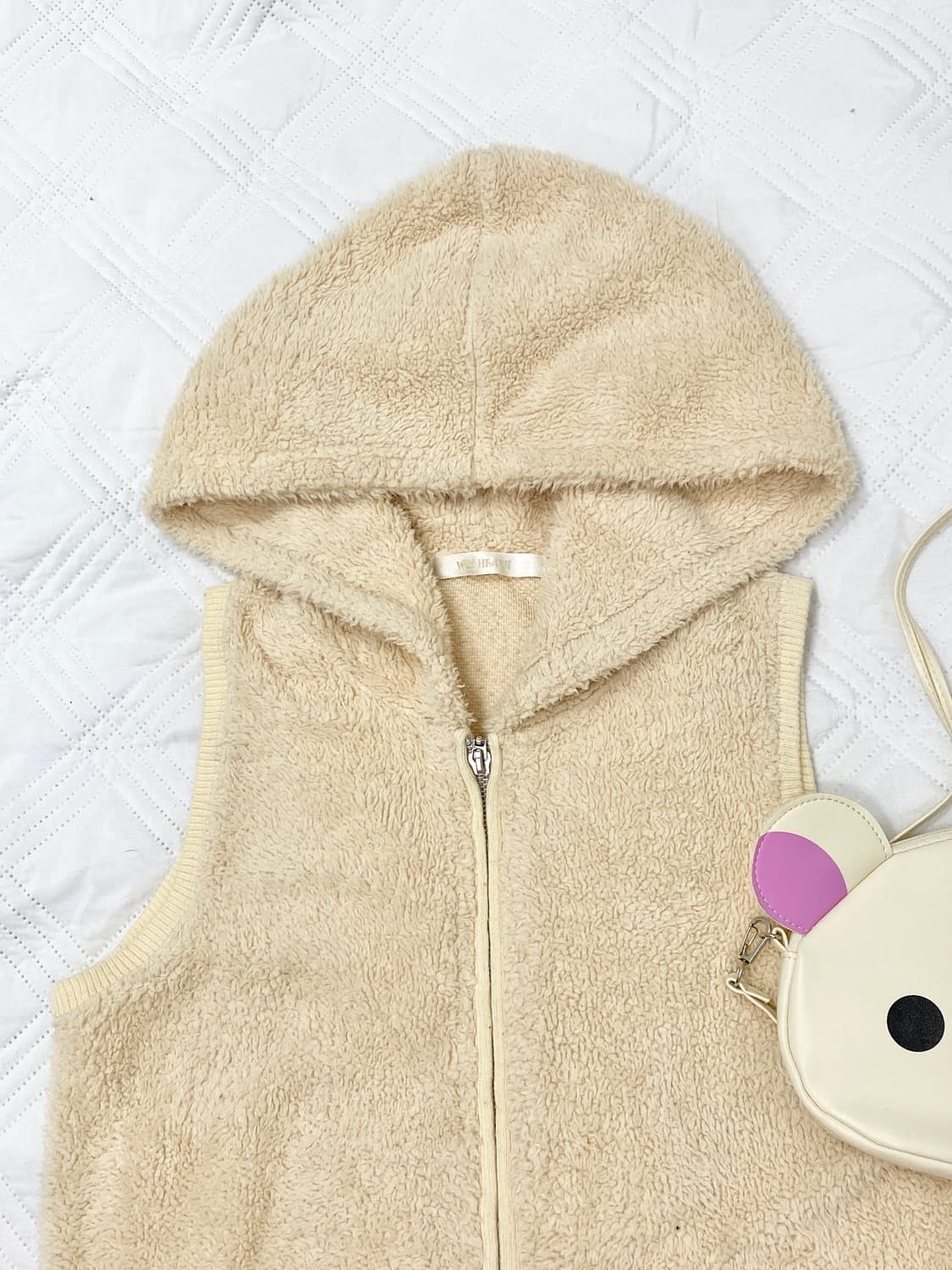 ꒰ঌ 코리락쿠마 폭닥 후드 조끼 ໒꒱ 상품이미지3