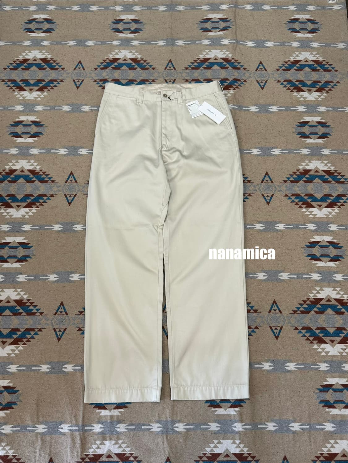[34] 나나미카 와이드 스트레이트 치노 팬츠 드라이 샌드 상품이미지1