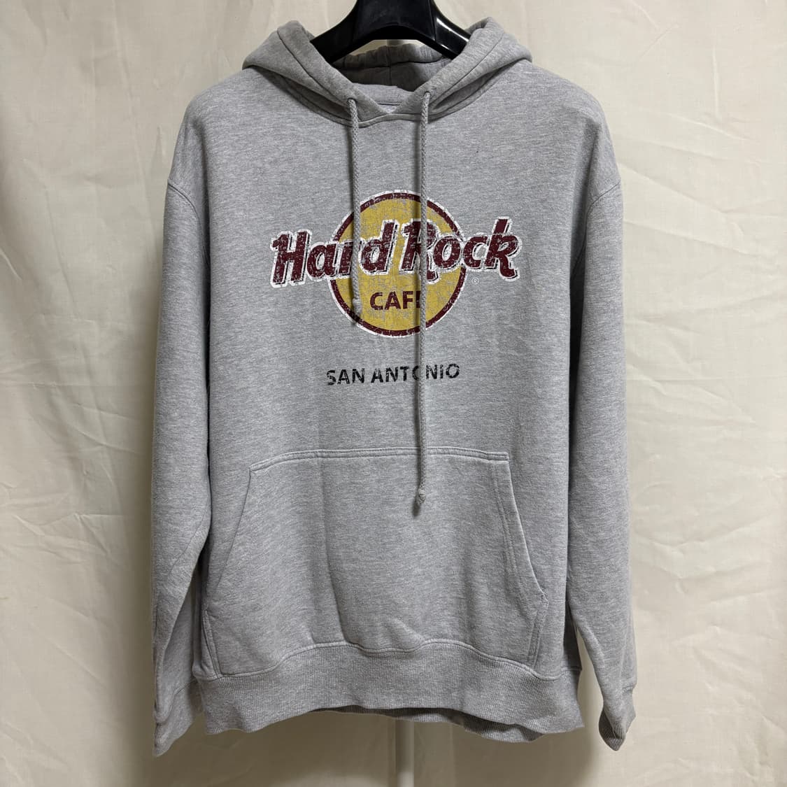 하드락 카페 샌 안토니오 크랙 프린트 후드티 / 그레이, L 상품이미지1