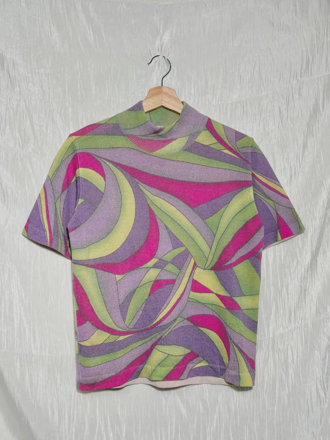 💫 Vintage Psychedelic Shimmer Knit Top 상품이미지3