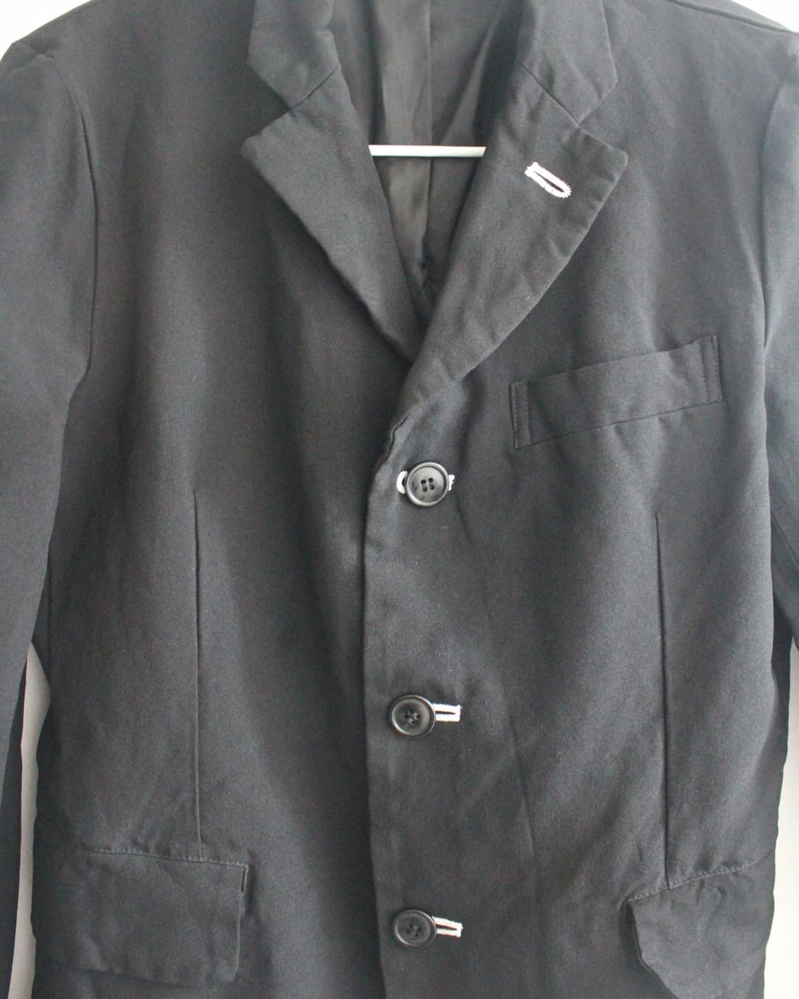 black white stitch boiled jacket 상품이미지3